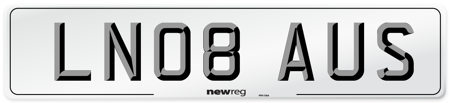 LN08 AUS Number Plate from New Reg